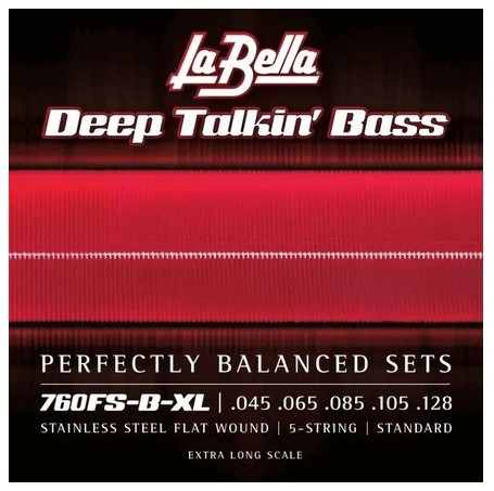 LaBella 760FS-B xl Deep Talkin Bass Flats Bass Strings 045-128T